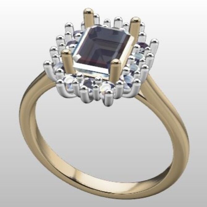 Custom Made Halo Engagement Ring SB2767 image 2