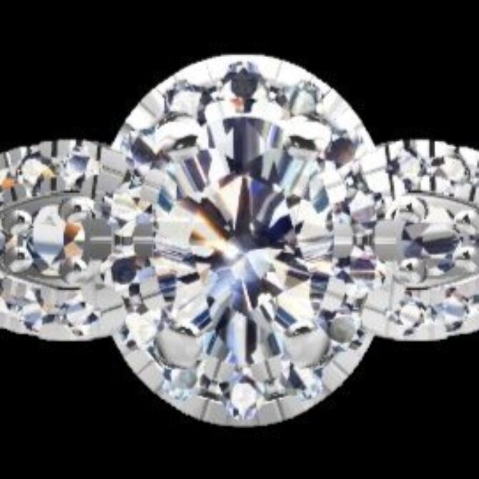 Custom Made Halo Engagment Ring SB3212 image 1