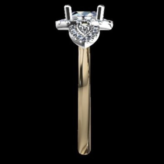 Custom Made Halo Engagment Ring SB3212 image 4
