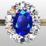 Custom Made Halo Sapphire Engagement Ring SB2784 image 1