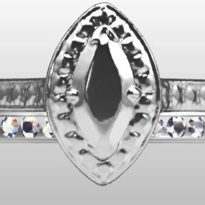 Custom Made Marquise Cut Engagement Ring and Wedding Ring SB3220 image 1