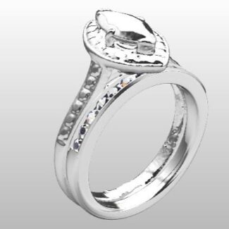 Custom Made Marquise Cut Engagement Ring and Wedding Ring SB3220 image 2