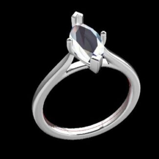 Custom Made Marquise Cut Solitaire Engagement Ring SB3240 image 2