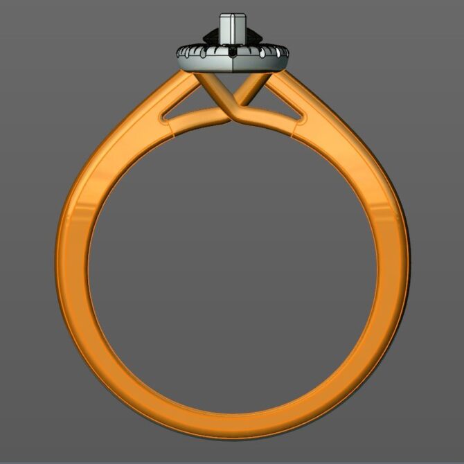 Custom Made Marquise Halo Engagement Ring SB2301 image 3