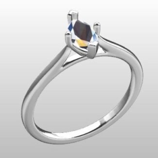 Custom Made Marquise Solitaire Engagement Ring SB2341 image 2
