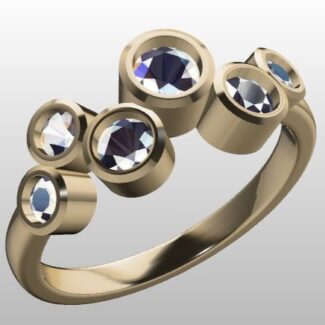 Custom Made Multistone Engagement Ring SB2452 image 2