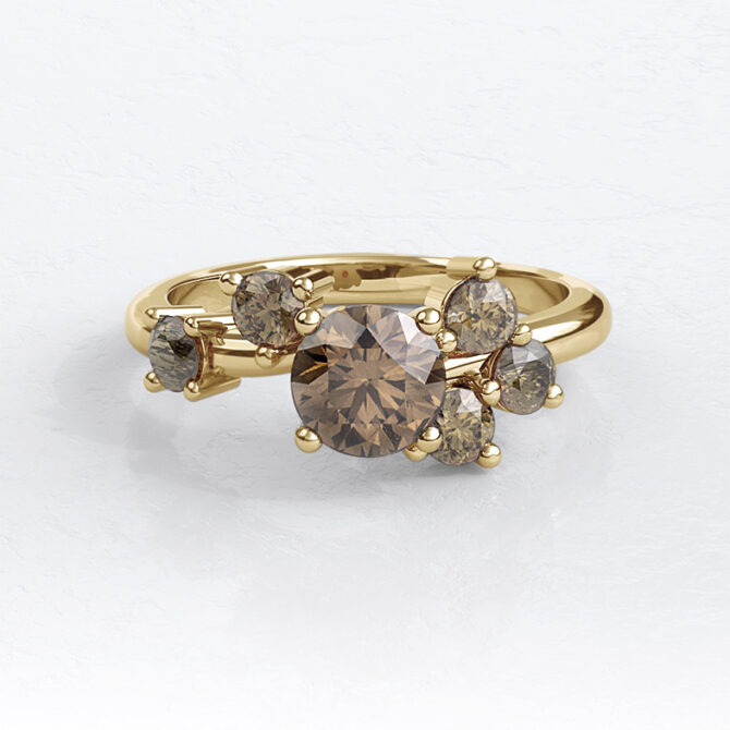 Custom Made Multistone Engagement Ring SB2527 image 1