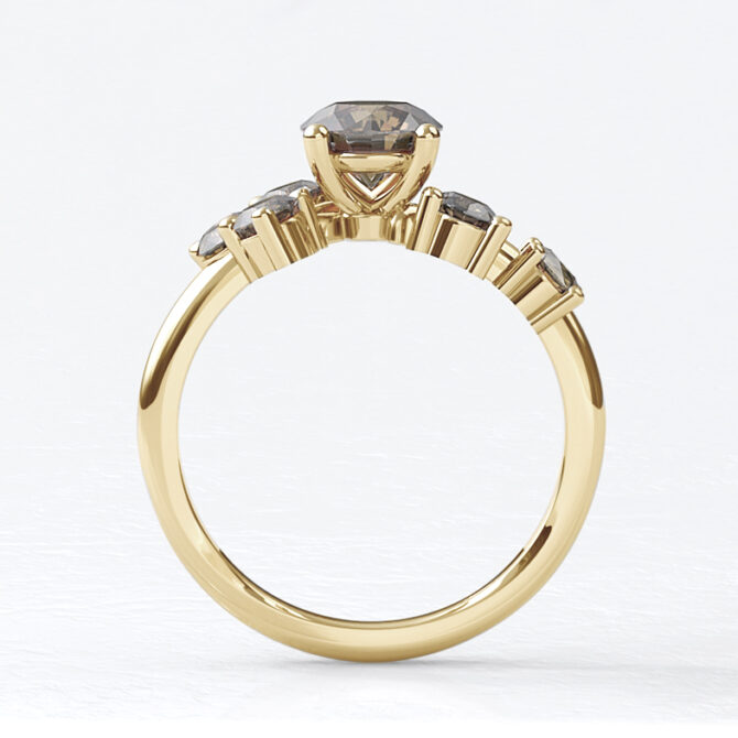 Custom Made Multistone Engagement Ring SB2527 image 2