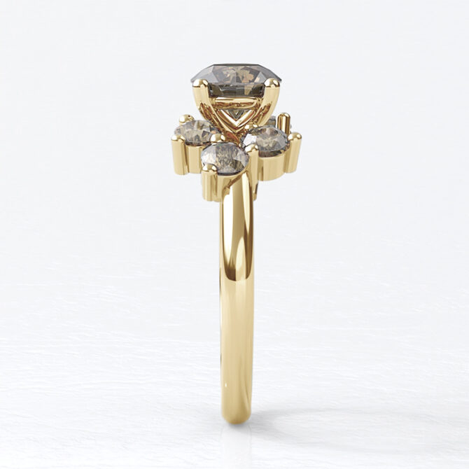 Custom Made Multistone Engagement Ring SB2527 image 3