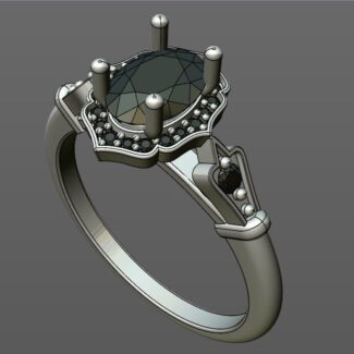 Custom Made Oval Cut Halo Engagement Ring SB2549 image 2