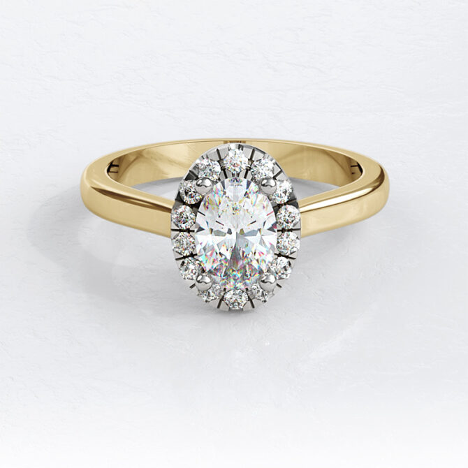 Custom Made Oval Cut Halo Engagement Ring SB2979 image 1