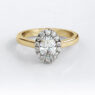 Custom Made Oval Cut Halo Engagement Ring SB2979 image 1