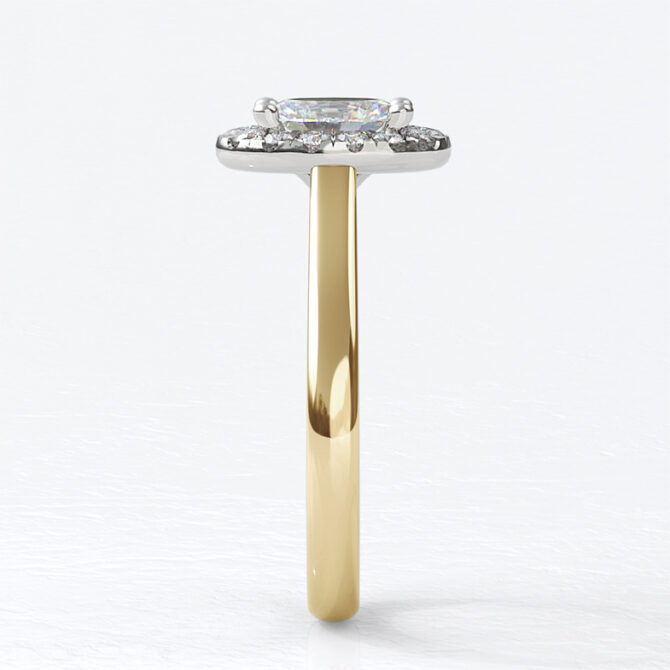 Custom Made Oval Cut Halo Engagement Ring SB2979 image 3