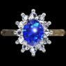 Custom Made Oval Cut Sapphire Halo Engagement Ring SB3231 image 1