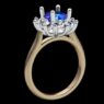 Custom Made Oval Cut Sapphire Halo Engagement Ring SB3231 image 2