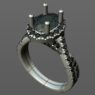 Custom Made Oval Cut Side Stone Engagement Ring SB2405 image 2