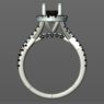 Custom Made Oval Cut Side Stone Engagement Ring SB2405 image 3