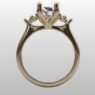 Custom Made Oval Cut Side Stone Engagement Ring SB2425 image 3