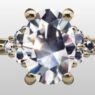 Custom Made Oval Cut Side Stone Engagement Ring SB2986 image 1