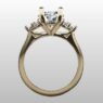 Custom Made Oval Cut Side Stone Engagement Ring SB2986 image 3