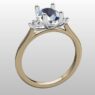 Custom Made Oval Cut Side Stone Engagement Ring SB3000 image 2