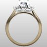 Custom Made Oval Cut Side Stone Engagement Ring SB3000 image 3