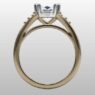 Custom Made Oval Cut Side Stone Engagement Ring SB3022 image 3