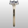 Custom Made Oval Cut Side Stone Engagement Ring SB3022 image 4