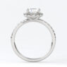 Custom Made Oval Cut Side Stone Engagement Ring SB3065 image 2