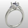Custom Made Oval Cut Side Stone Engagement Ring SB3082 image 2