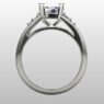 Custom Made Oval Cut Side Stone Engagement Ring SB3082 image 3