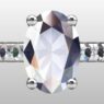 Custom Made Oval Cut Side Stone Engagement Ring SB3181 image 1