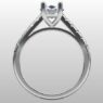 Custom Made Oval Cut Side Stone Engagement Ring SB3181 image 3