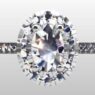 Custom Made Oval Cut Side Stone Engagement Ring SB3261 image 1
