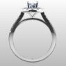 Custom Made Oval Cut Side Stone Engagement Ring SB3261 image 3