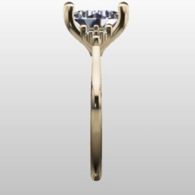 Custom Made Oval Cut Side Stone Engagement Ring SB3264 image 4