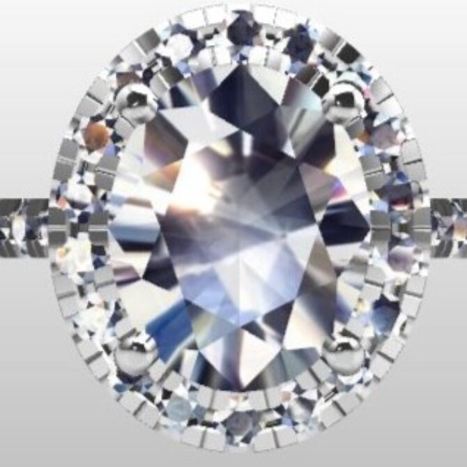 Custom Made Oval Cut Stone Stone Engagement Ring SB3156 image 1