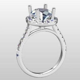 Custom Made Oval Cut Stone Stone Engagement Ring SB3156 image 2