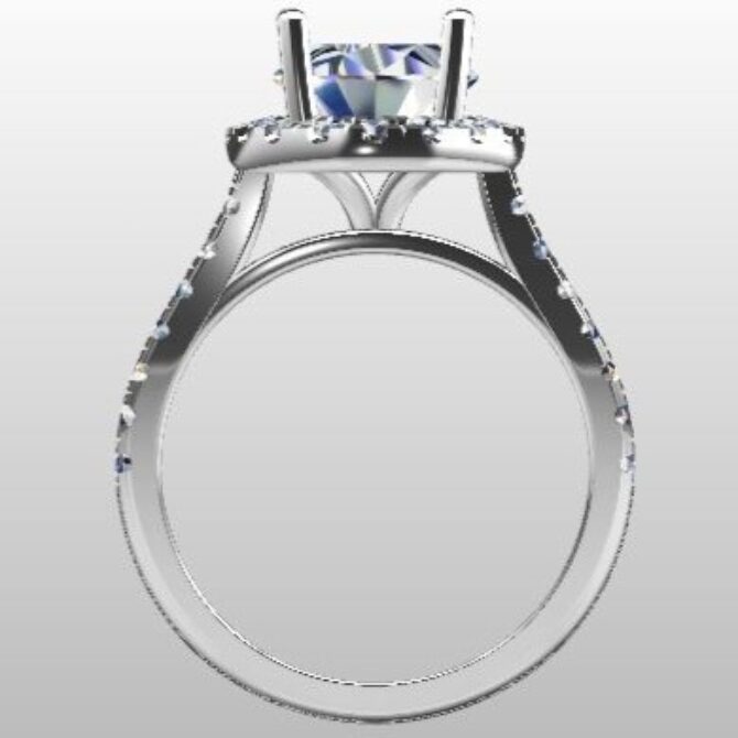 Custom Made Oval Cut Stone Stone Engagement Ring SB3156 image 3