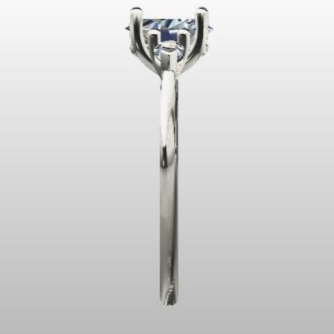 Custom Made Oval Cut Three Stone Engagement Ring SB3090 image 4