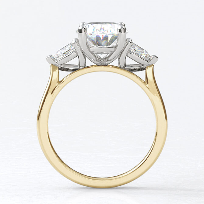 Custom Made Oval Cut Three Stone Engagement Ring SB3150 image 2