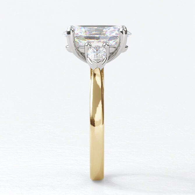 Custom Made Oval Cut Three Stone Engagement Ring SB3150 image 3