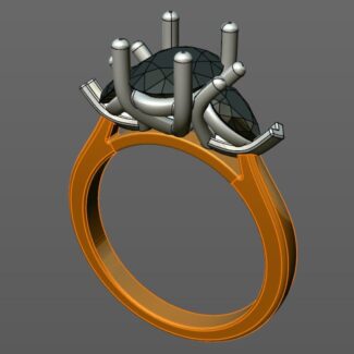 Custom Made Oval Cut Trilogy Engagement Ring SB2468 image 2