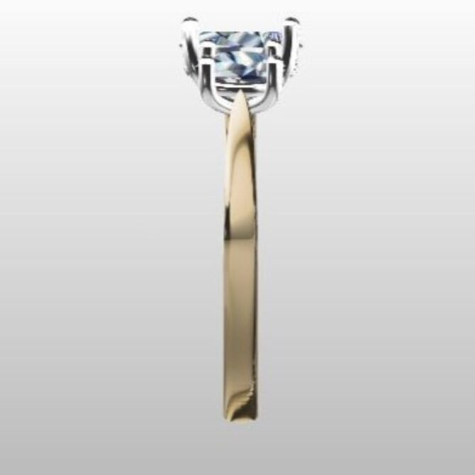 Custom Made Oval Cut Trilogy Engagement Ring SB3241 image 4