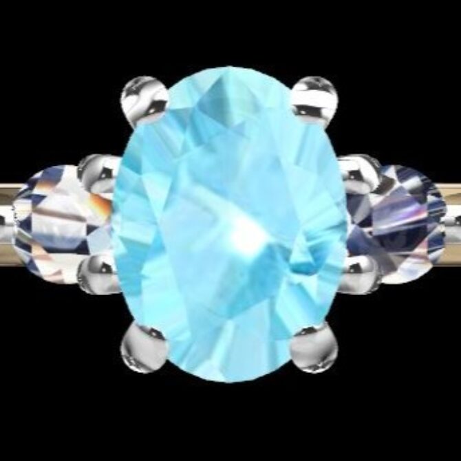 Custom Made Oval Cut Trilogy SB3023 image 1