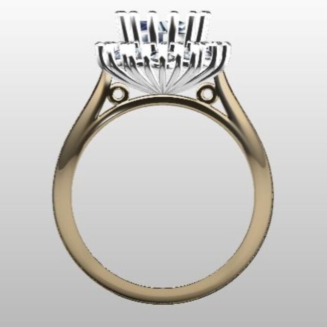 Custom Made Oval Halo Engagement Ring SB2566 image 3