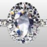 Custom Made Oval Side Stone Engagement Ring SB2896 image 1