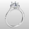 Custom Made Oval Side Stone Engagement Ring SB2896 image 2
