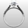 Custom Made Oval Side Stone Engagement Ring SB2896 image 3