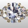 Custom Made Oval Side Stone Engagement Ring SB2932 image 1